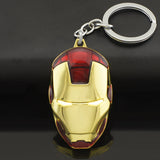 Marvel Comics Super Hero Avengers Iron Man Mask Metal KeyRings Key Chains Purse Bag Buckle Key Holder Accessories Gift 