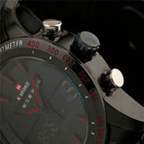 Men Watches NAVIFORCE 9024 Luxury Brand Full Steel Quartz Clock Digital LED Watch Army Military Sport Watch