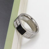 Men's Ring Jewelry Stainless Steel Beauty Crystal Mens Ring With CZ Stone Male Cool Party Jewelry