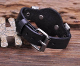 Men Bracelet Jewelry Cool Skull Wristband Bracelet for Women Punk Rock Genuine Leather Bracelets