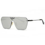 Men's Sunglasses Conjoined Spectacle Lens Rimless Alloy Frame Summer Style Sun Glasses Oculos De Sol UV400 