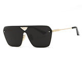 Men's Sunglasses Conjoined Spectacle Lens Rimless Alloy Frame Summer Style Sun Glasses Oculos De Sol UV400