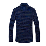 Mens Dress Shirts 2015 Brand New Men Cotton Business Slim Fit Polka Dot Long Sleeve French Cuff Social Shirt