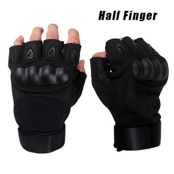 Military Gloves Brand New Outdoor Sports Army Half Finger Motorcycle Cycling Carbon Leather Gloves