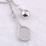 Creative Tennis Keychain sports series stainless steel metal keychain