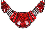 Moon Red Jewelry Sets Purple Enamel Jewelry Fashion Jewelry Set Blue Geometric Vintage Necklace And Earring