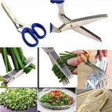 Multifunction scissors Knives multi-blade cut caraway shallot onion paper cuter good helper cooking tools