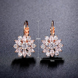 Luxury Ear Cuff Earrings For Women 6pcs Round And Marquise CZ Formed Brilliant Flower Stud Earrings Women Jewelry Gift