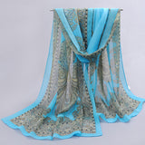 National nwe summer scarf South Korea female Silk scarves Hand-painted long Print flower Autumn winter Belts Pashmina