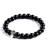 Natural Stone Skull Bracelets& Bangles Beads Buddha Charm Bracelet For Women Bracciali Pulseras Men Jewelry