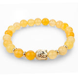 Natural Stone Bead Buddha Bracelets for Women Men Silver Turquoise Black Lava Love Jewelry With Stones Femme Pulseras Mujer