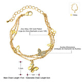 Neoglory Austrian Butterfly Multi Layered Bangles & Bracelets Teen Girl Charms Bridesmaid Statement Fashion Jewelry