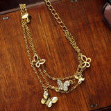 Neoglory Austrian Butterfly Multi Layered Bangles & Bracelets Teen Girl Charms Bridesmaid Statement Fashion Jewelry