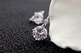 New 18K Gold Jewelry Big Zircon Crystal Gold & Silver Hoop Earrings for Women A Low-Key Luxury Wedding Bridal Jewelry