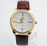 Fashion Gold Quartz Watch Men Military Leather Strap Watches Luxury Brand Casual Relogio Masculino Wristwatches Brown