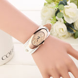 New Fashion women dress watches quartz watches casual Clock wristwatch genuine leather strap watches montre femme