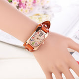New Fashion women dress watches quartz watches casual Clock wristwatch genuine leather strap watches montre femme