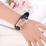 New Fashion women dress watches quartz watches casual Clock wristwatch genuine leather strap watches montre femme