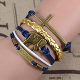 New Leather Charm Bracelet Braid Multilayer Bracelet Infinity Anchor Rudder Bracelet Europe Life Tree Bracelets Bangle