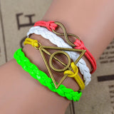 New Leather Charm Bracelet Braid Multilayer Bracelet Infinity Anchor Rudder Bracelet Europe Life Tree Bracelets Bangle