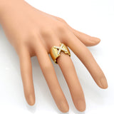 New Arrival 18K Gold Plated Ring Bijoux 14mm Width Big Pave Setting CZ Cross X Ring For Women Trendy Fine Jewelry 