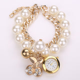 New Arrival Fashion Pearl Bracelet Watch Elegant Clover Chain Watch Women Watches Relogio Feminino Relojes Mujer