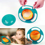 Baby Kid Boy Girl Gyro Feeding Toy Bowl Dishes Spill-Proof Universal 360 Rotate Technology Funny Gift