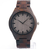 New Arrival Men's Wood Wristwatch Classic Folding Clasp Quarzt Movement Wrist Watch with Wood Strap