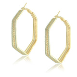 New Big Hoop Earrings 60mm 18K Gold Plated Hoop Earrings for Women Jewelry