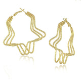 New Big Hoop Earrings 60mm 18K Gold Plated Hoop Earrings for Women Jewelry