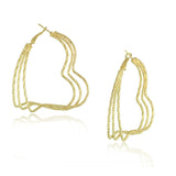 New Big Hoop Earrings 60mm 18K Gold Plated Hoop Earrings for Women Jewelry