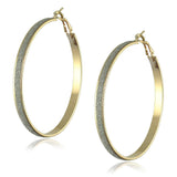 New Big Hoop Earrings 60mm 18K Gold Plated Hoop Earrings for Women Jewelry