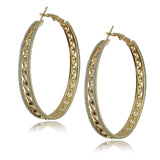 New Big Hoop Earrings 60mm 18K Gold Plated Hoop Earrings for Women Jewelry