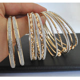 New Big Hoop Earrings 60mm 18K Gold Plated Hoop Earrings for Women Jewelry