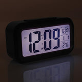 Digital LCD Screen Mini Desktop LED Projector Alarm Clock Multi-function With Snooze+Blue Backlight+Calendar