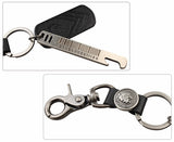 New Bottle Opener Design Cool Rock Leather Key Chain Keychains Lobster Clasp Genuine Leather Keychains