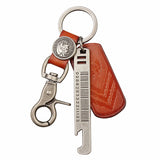 New Bottle Opener Design Cool Rock Leather Key Chain Keychains Lobster Clasp Genuine Leather Keychains