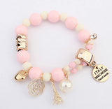 New-Brand-Fashion-Temperament-Charm-Crystal-Gem-Pearl-Beads-Hearts-Elastic-Force-Bracelet