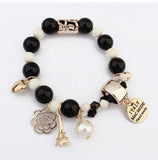 New-Brand-Fashion-Temperament-Charm-Crystal-Gem-Pearl-Beads-Hearts-Elastic-Force-Bracelet