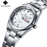 New Brand Relogio Feminino Date Day Clock Female Stainless Steel Watch Ladies Fashion Casual Watch Quartz Wrist Women Watches