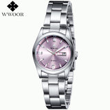 New Brand Relogio Feminino Date Day Clock Female Stainless Steel Watch Ladies Fashion Casual Watch Quartz Wrist Women Watches