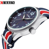 New Curren Watches Men Top Brand Luxury Mens Nylon Strap Wristwatches Men's Quartz Popular Sports Watches relogio masculino