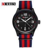 New Curren Watches Men Top Brand Luxury Mens Nylon Strap Wristwatches Men's Quartz Popular Sports Watches relogio masculino