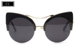 New Fahion Cat Eye Sunglasses Women Brand Designer Sun Glasses Mirror High Quality Oversized Shades
