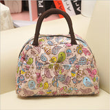 New Fashion Cartoon Lady Women Handbags lunch box bag Character Animal prints Candy color bags Polyester