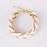 New Fashion Charms Punk Bracelet Vintage Woven Metal Winding Braided Rope Bracelet Women Fine Jewelry