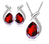 New Fashion Jewelry Jewelry Set Necklace Pendant and Earring Austrain Crystal Jewelry Set For Women