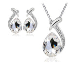 New Fashion Jewelry Jewelry Set Necklace Pendant and Earring Austrain Crystal Jewelry Set For Women