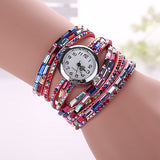 New Fashion Luxury Gemstone Leather Wristwatches Casual Women Dress Quartz Watch Reloj Mujer Hot relogio feminino
