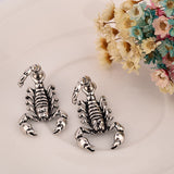 New Gothic Punk Exaggerated 3D Scorpion Cuff Earring for Women Men Stereo Retro Black Gold Plated Animal Stud Earrings